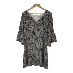 NWT Belongsci Womens Shift Dress Animal Print Flared Ruffle Sleeve Lined‎ 2XL